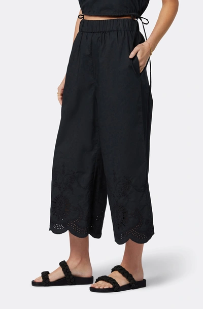 Shop Joie Florence Cropped Cotton Pants In Black