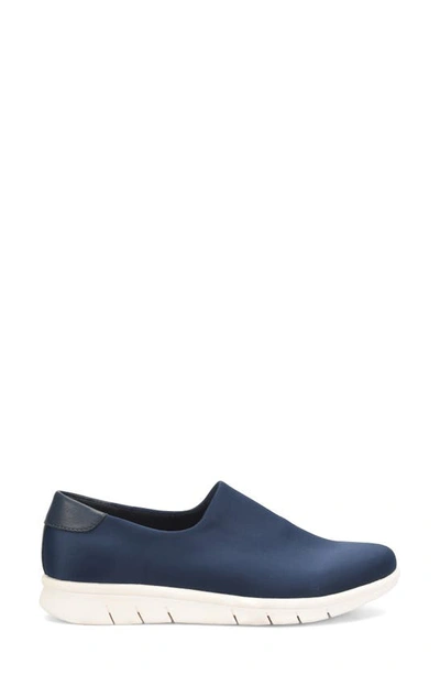 Shop Comfortiva Cate Wedge Slip-on Sneaker In Navy Fabric
