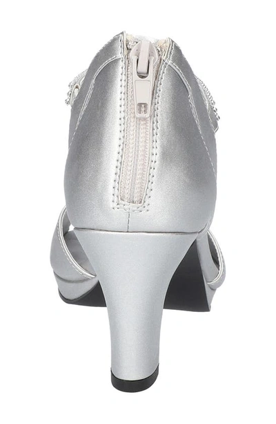 Easy Street Women's Flash Dress Sandals In Silver Satin