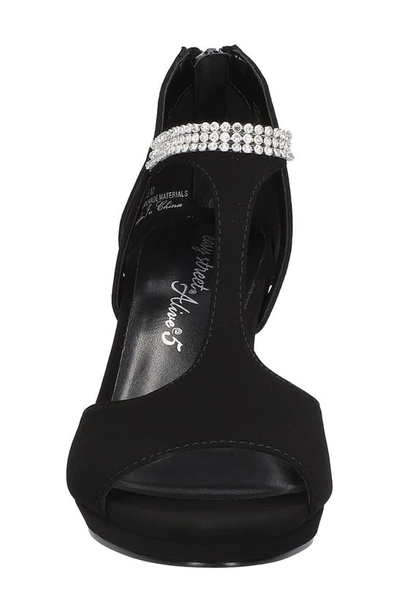 Easy Street Flash T-strap Sandal In Black Lamy
