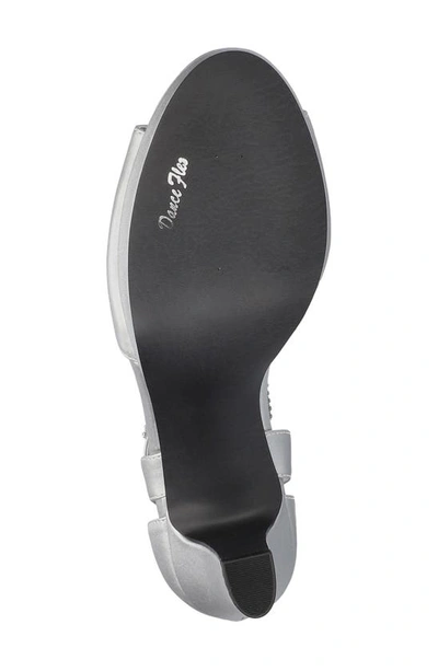 Shop Easy Street Flash T-strap Sandal In Silver Satin