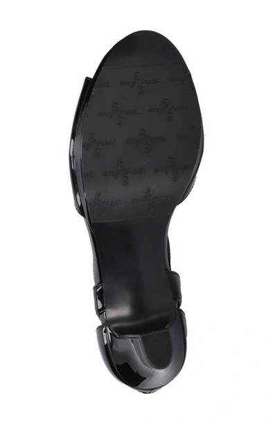 Easy Street Flash Womens Patent Peep Toe Heel Sandals In Black Patent