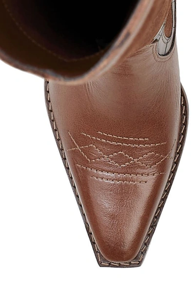 Shop Vince Camuto Nedema Pointed Western Boot In Cocoa Biscuit