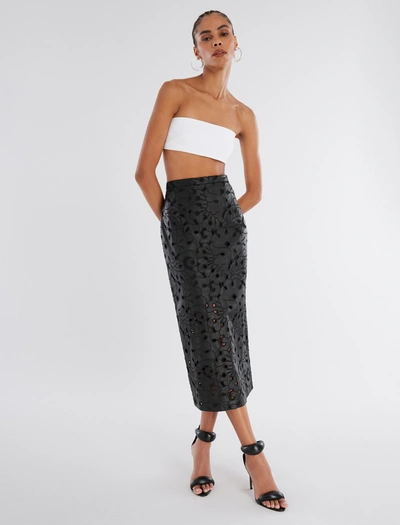 Bcbg white leather skirt discount