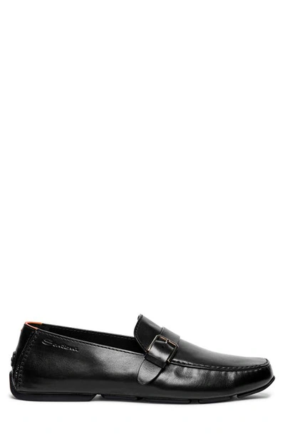 Shop Santoni Hamel Loafer In Black-n01