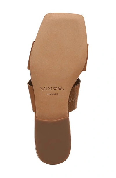 Shop Vince Zofi Mafalda Slide Sandal In Dk Amber