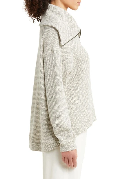 Shop Sweaty Betty Restful Bouclé Half Zip Pullover In Lily White