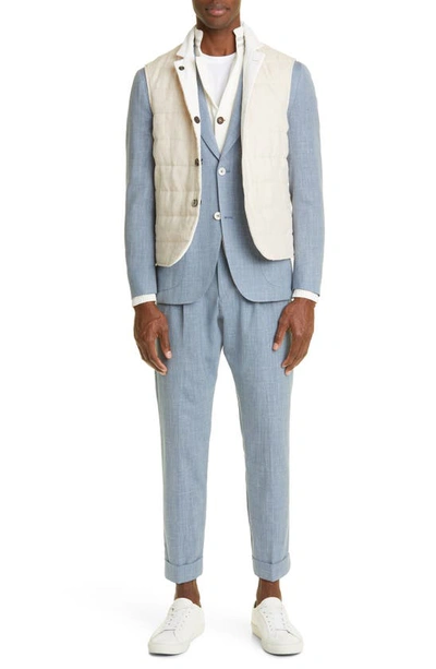 Shop Eleventy Deconstructed Virgin Wool, Silk & Linen Sport Coat In Denim