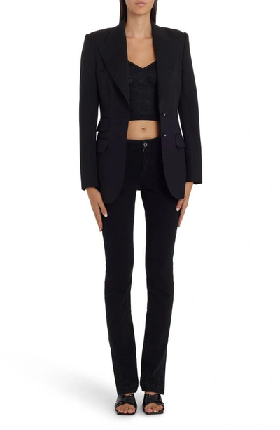 Shop Dolce & Gabbana Dolce&gabbana Turlington Stretch Wool Blazer In Black