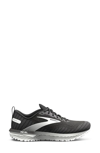 Shop Brooks Revel 6 Running Shoe In Black/ Blackened Pearl/ White