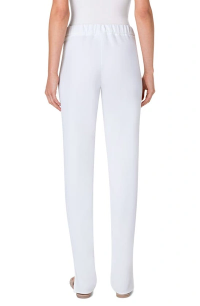 Shop Akris Punto Mike Split Hem Crepe Pants In Cream