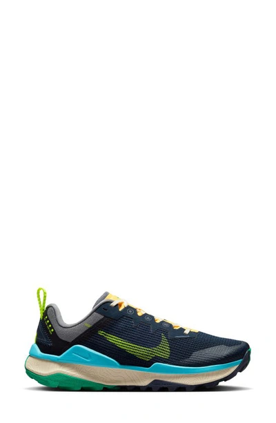 Shop Nike React Wild Horse 8 Running Shoe In Obsidian/ Volt/ Grey/ Blue