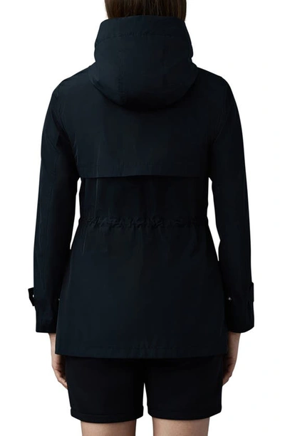 Shop Mackage Melany Hooded Rain Jacket In Black