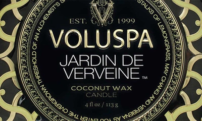 Voluspa Jardin De Verveine Mini Tin Candle In Black Tones