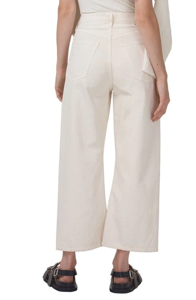Shop Citizens Of Humanity Gaucho High Waist Crop Wide Leg Jeans In Marzipan