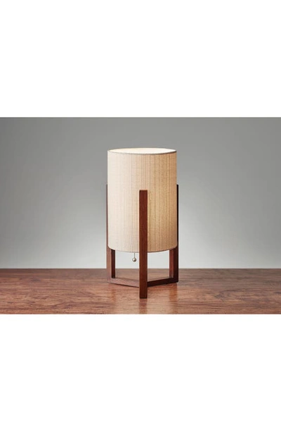Adesso Lighting Quinn Table Lantern In Walnut Birch