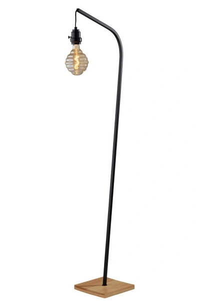 Shop Adesso Lighting Wren Honeycome Floor Lamp In Natural Wood With Black Finish
