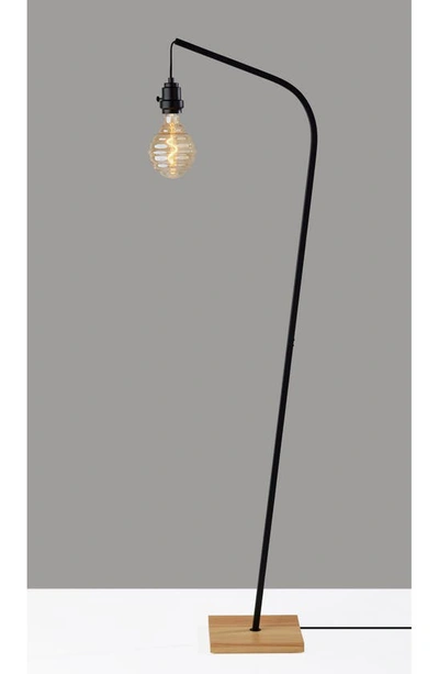 Shop Adesso Lighting Wren Honeycome Floor Lamp In Natural Wood With Black Finish
