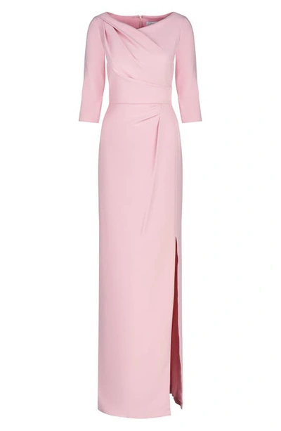 Shop Kay Unger Margerite Column Gown In Pink Mauve