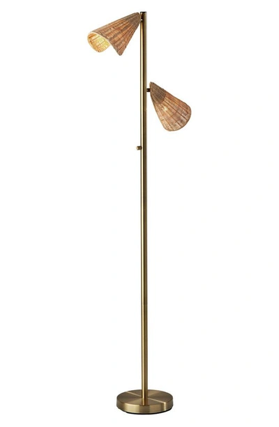 Shop Adesso Lighting Cove Tree Lamp In Antique Brass