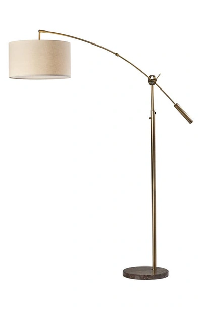 Shop Adesso Lighting Adler Arc Lamp In Antique Brass