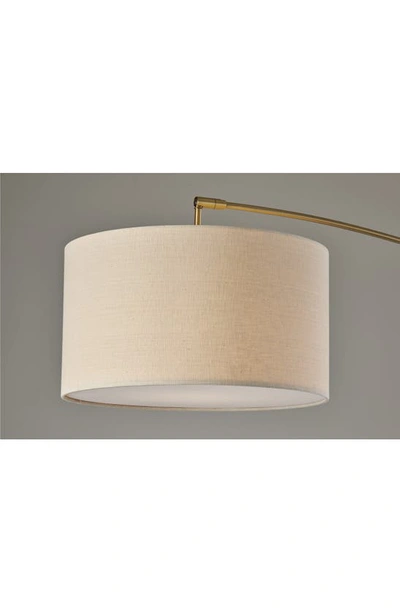 Shop Adesso Lighting Adler Arc Lamp In Antique Brass