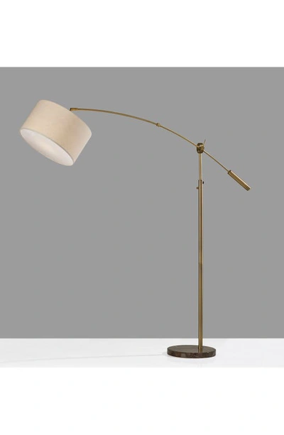 Shop Adesso Lighting Adler Arc Lamp In Antique Brass