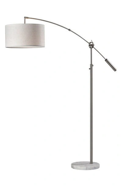 Shop Adesso Lighting Adler Arc Lamp In Brushed Steel