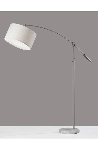 Shop Adesso Lighting Adler Arc Lamp In Brushed Steel