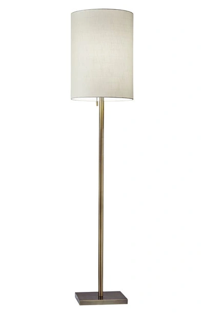 Shop Adesso Lighting Liam Floor Lamp In Antique Brass