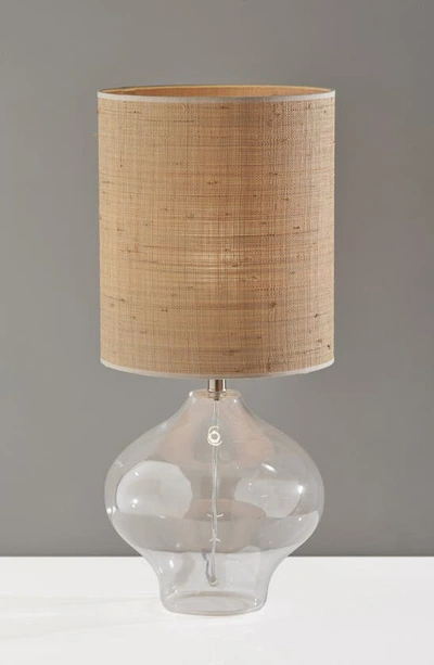 Shop Adesso Lighting Emma Large Table Lamp In Clear Glass / Steel Neck