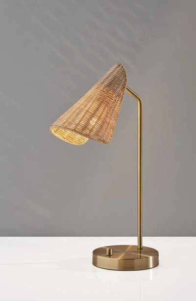Shop Adesso Lighting Cove Desk Lamp In Antique Brass