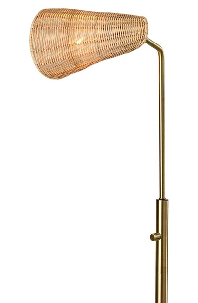 Shop Adesso Lighting Cove Floor Lamp In Antique Brass