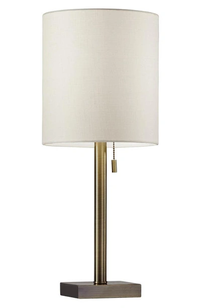 Shop Adesso Lighting Liam Table Lamp In Antique Brass