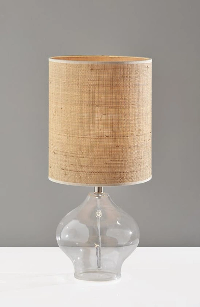 Shop Adesso Lighting Emma Table Lamp In Clear Glass / Steel Neck