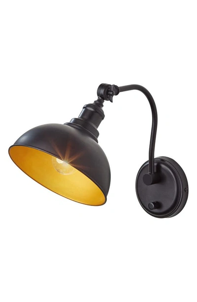 Shop Adesso Lighting Wallace Wall Lamp In Black/ Gold