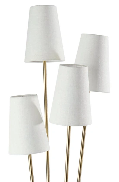 Shop Adesso Lighting Wentworth Floor Lamp In Antique Brass