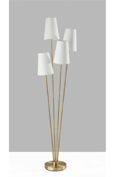 Adesso Lighting Wentworth Floor Lamp In Antique Brass