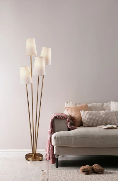 Adesso Lighting Wentworth Floor Lamp In Antique Brass