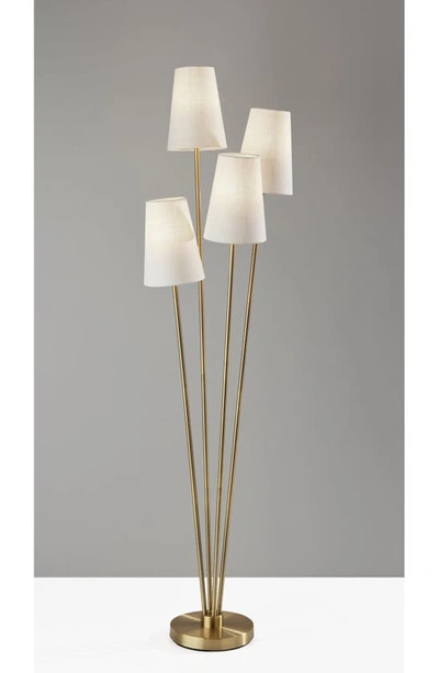 Adesso Lighting Wentworth Floor Lamp In Antique Brass