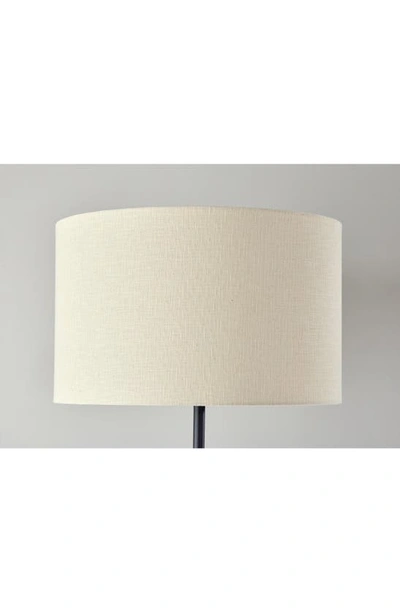 Adesso Lighting Judith Floor Lamp In Natural Wood With Black Finish