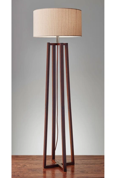 Adesso Lighting Quinn Floor Lamp In Walnut Birch