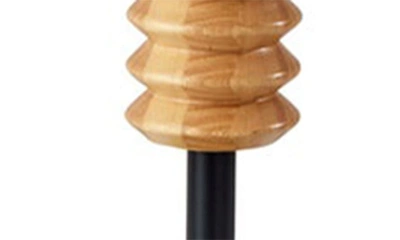 Adesso Lighting Judith Floor Lamp In Natural Wood With Black Finish