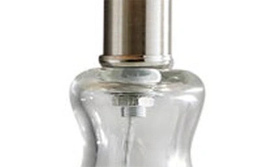 Adesso Lighting Cuba Teardrop Table Lamp In Clear With Brushed Steel