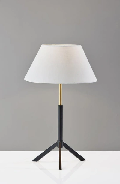 Shop Adesso Lighting Harvey Table Lamp In Black W/ Brass Accents