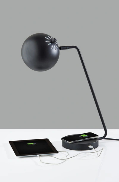 Adesso Lighting Emerson Charging Desk Lamp In Black