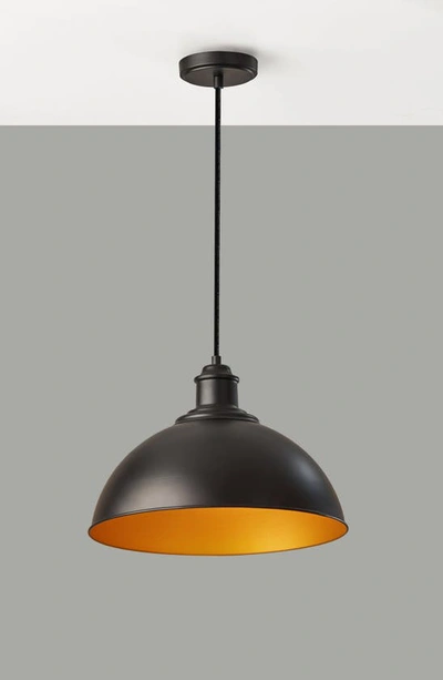 Shop Adesso Lighting Wallace Pendant Light In Black/ Gold