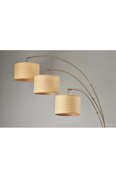 Adesso Lighting Bowery 3-arm Arc Lamp In Antique Brass