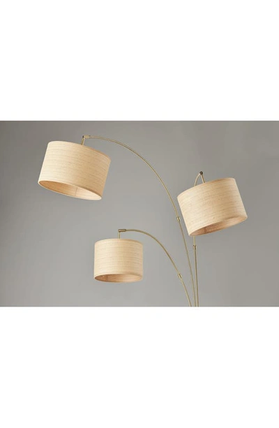 Adesso Lighting Bowery 3-arm Arc Lamp In Antique Brass