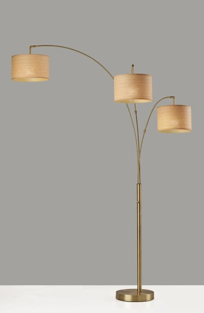 Adesso Lighting Bowery 3-arm Arc Lamp In Antique Brass